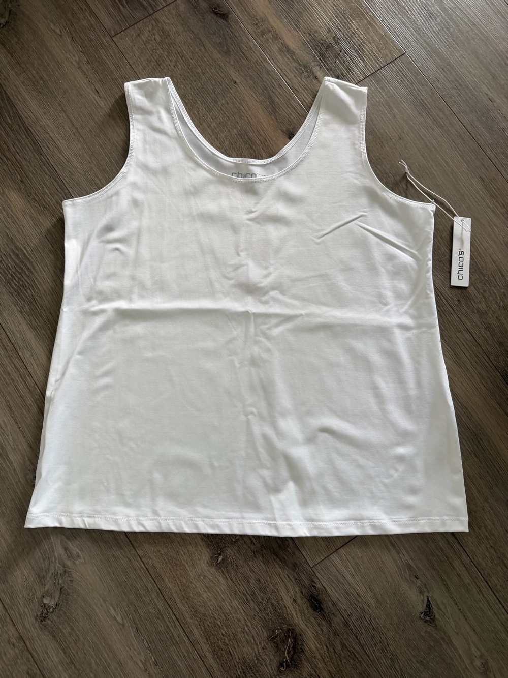 Chico's White Scoop Neck Tank